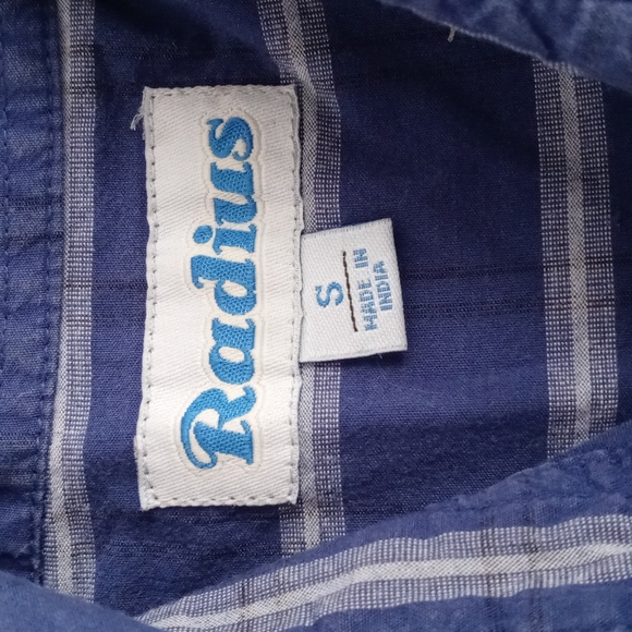 RADIUS BOYS BLUE GRAY BLACK PLAID LONG SLEEVE BUTTON DOWN SHIRT. SIZE S - Picture 11 of 11